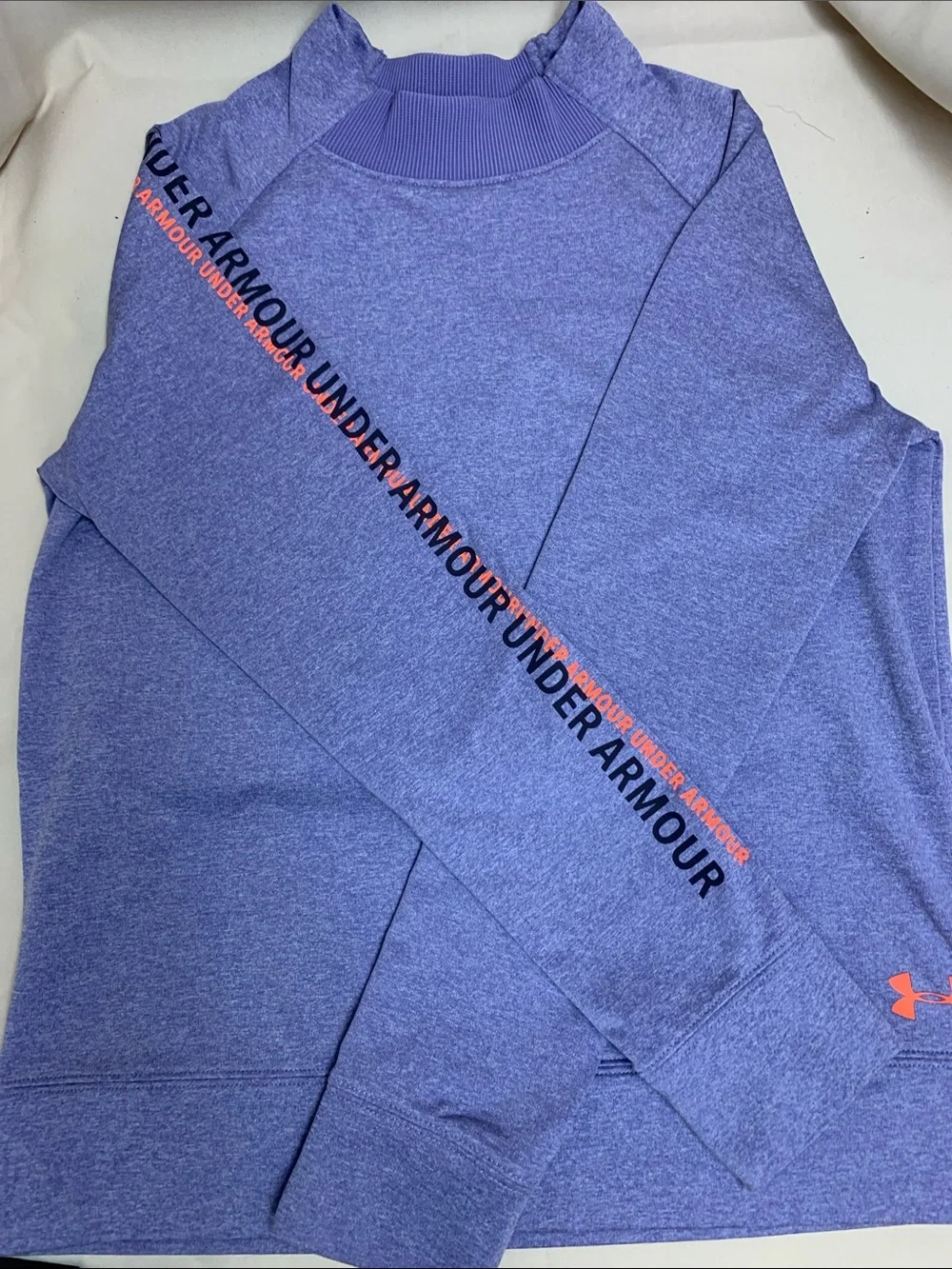 Under Armour Kids Heather Purple Crewneck Sweater